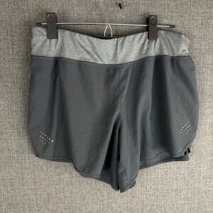 AVA Athletic Running Shorts Women's Medium (8-10) Gray Reflective Activewear